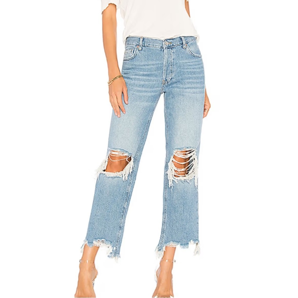 Free People Maggie Distressed Jeans